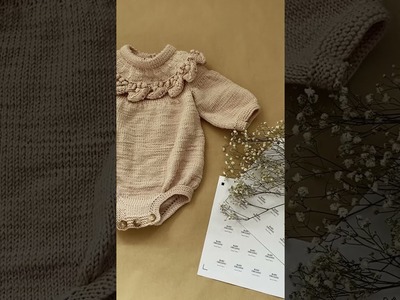 Knitted Baby Outfit, Baby Romper, Bodysuit, Newborn Romper, Cute Baby Girl Clothes, Baby Girl Outfit