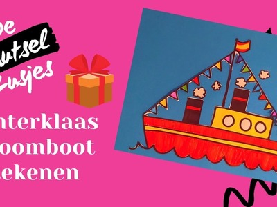 Sinterklaas stoomboot tekenen