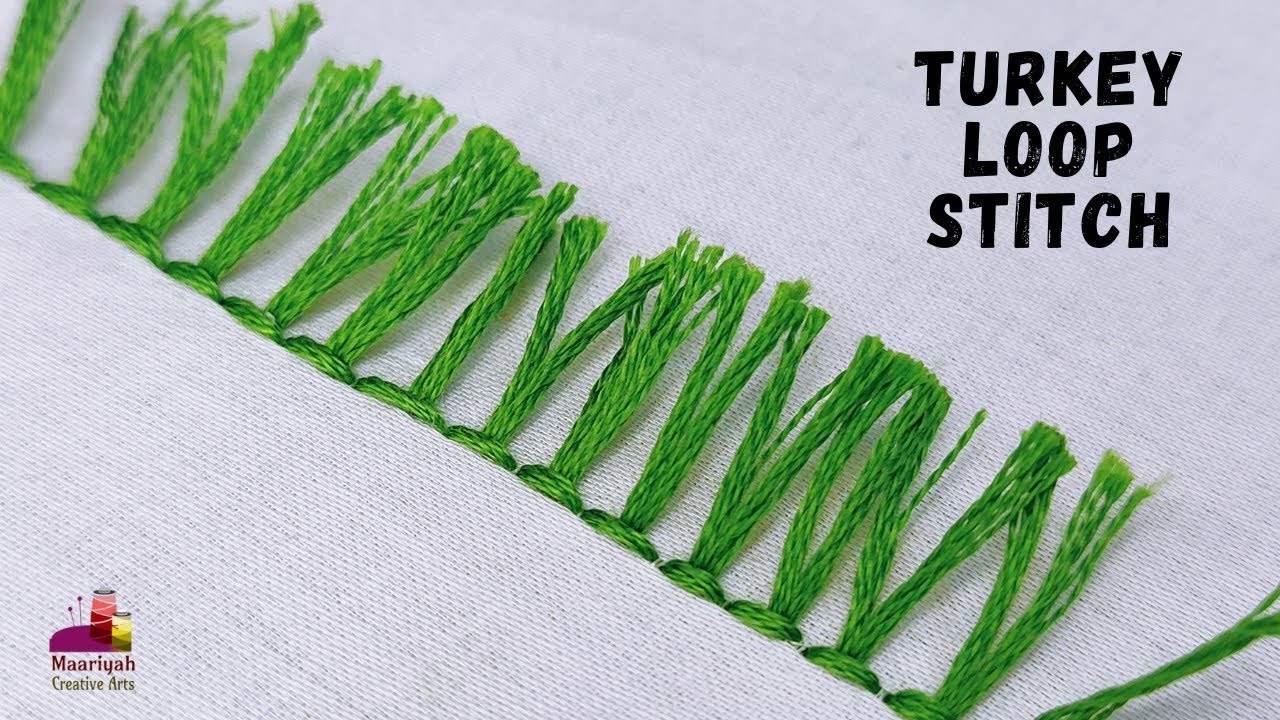 Turkey Loop Stitch | Fringe Work Stitch | Hand Embroidery Stitch | एम्ब्रायडरी. एम्ब्रोइडरी - 592