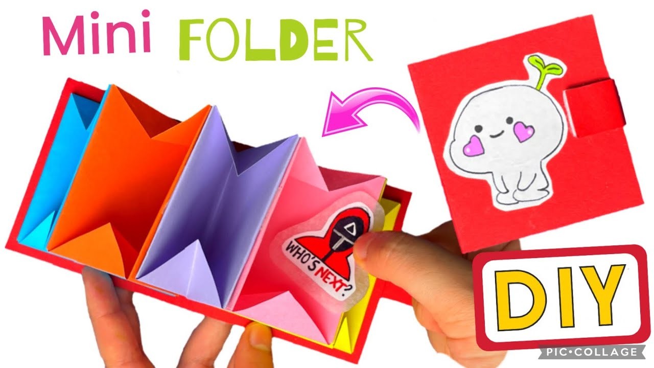 DIY Mini File Folder.Easy Paper Back to School Mini Folder Craft????????????ملف ورقي