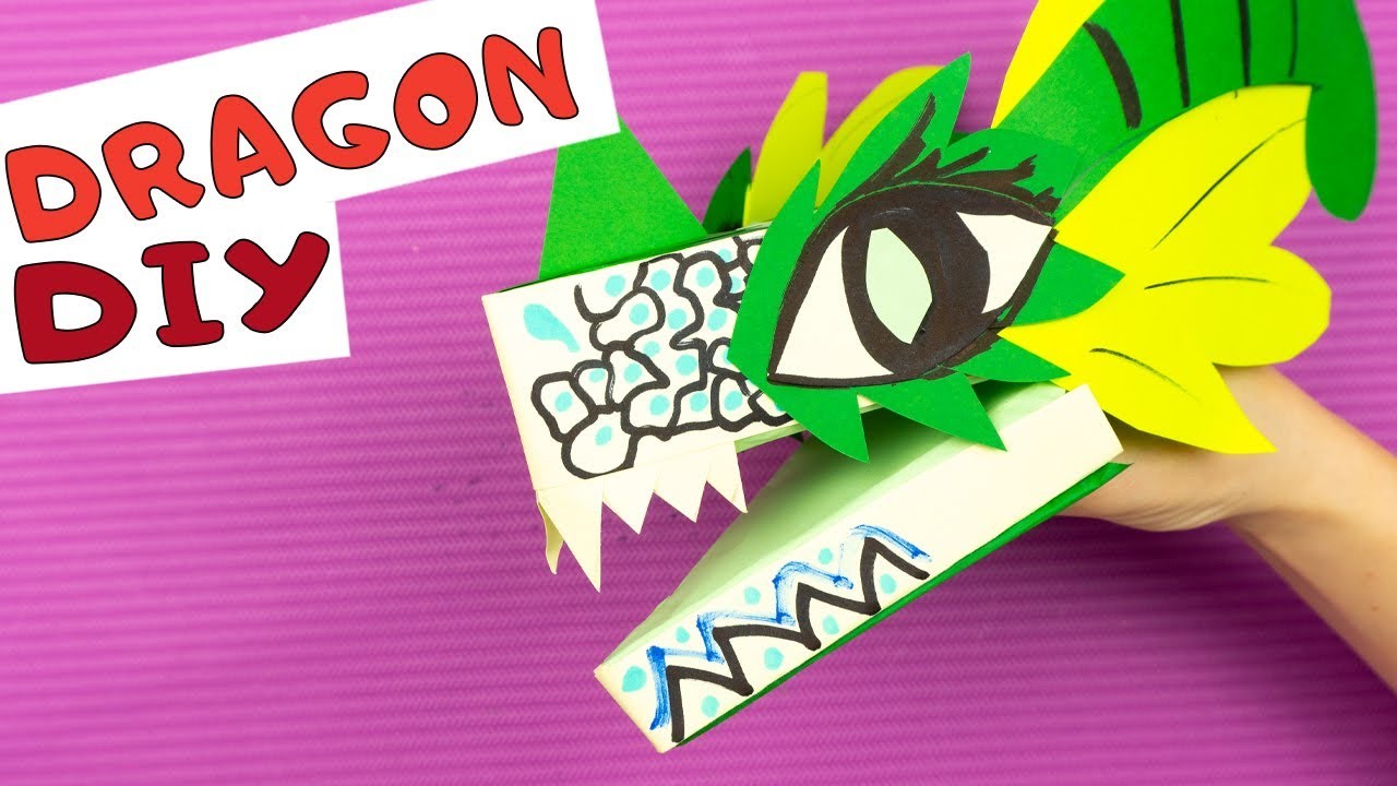 DIY PAPER DRAGON PUPPET | HOW TO MAKE PAPER DRAGON | master fox