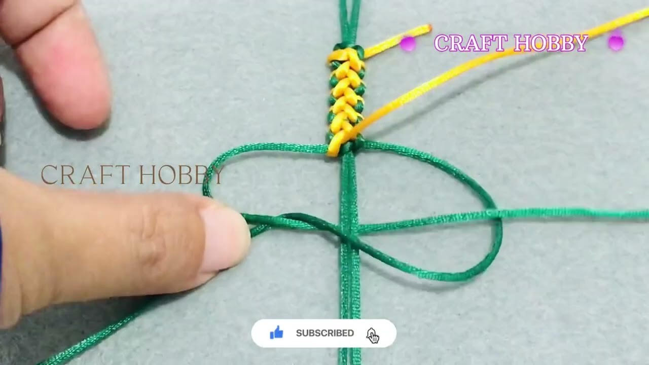 DIY Square Knot Macrame Bracelet || Gelang  Simpul Tali Satin | Craft Hobby | Bracelet