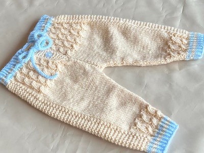 Hand knitted Baby Pajama Joggers Trouser for Age 0-3 Months