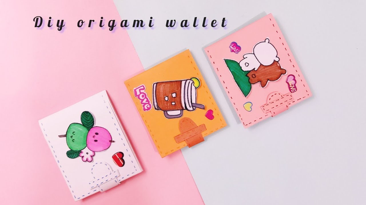 How to make a cute paper wallet | Origami wallet | origami craft with paper | DIY mini paper wallet