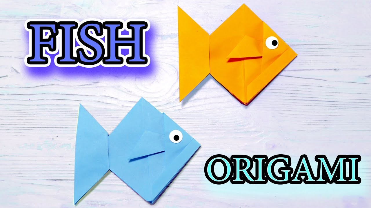 ORIGAMI FISH PAPER FISH Paper FISH Easy Origami Tutorial DIY FISH DIY