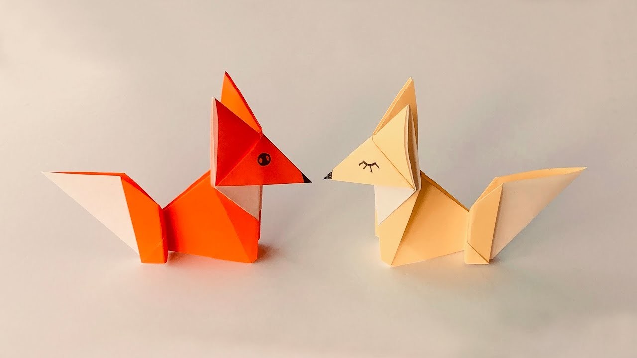 Origami Fox. DIY Paper Fox