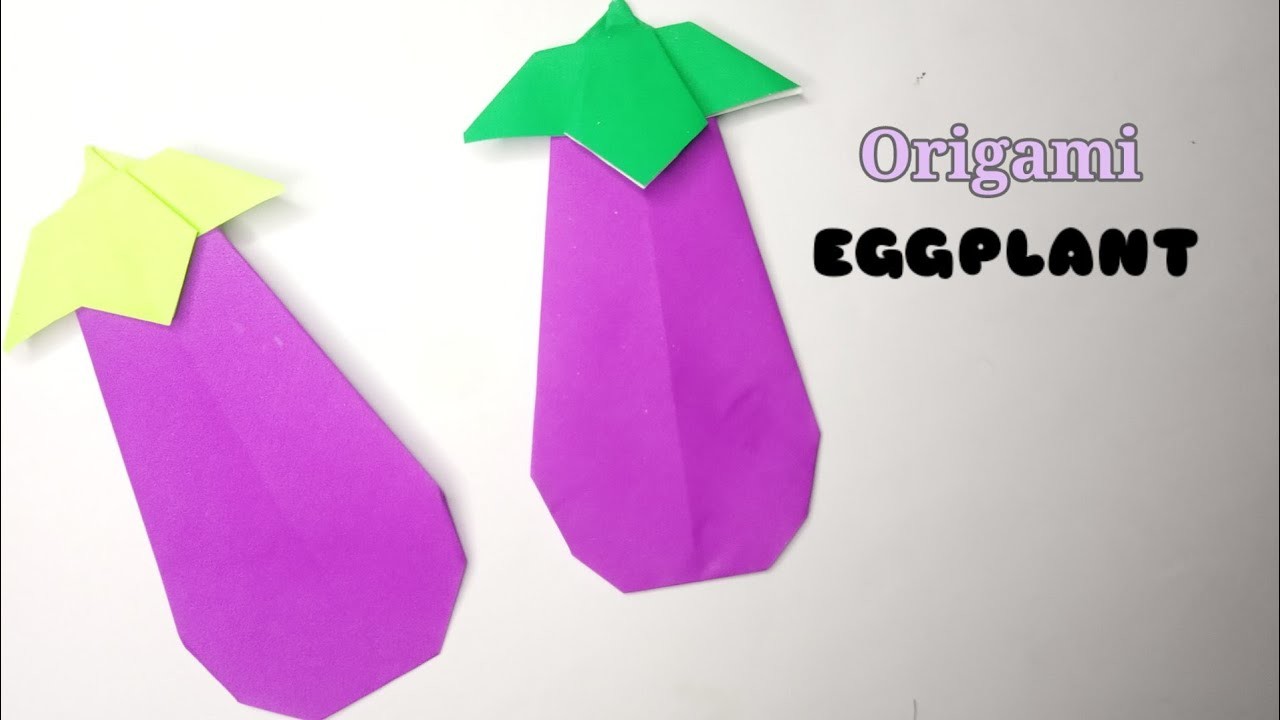 Paper Crafts || PAPER EGGPLANT || Easy Origami Paper