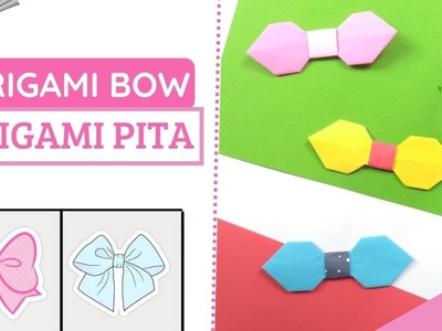 DIY Paper Bow. Easy Paper Bow - ORIGAMI BOW. ORIGAMI RIBBON - ORIGAMI PITA #Shorts