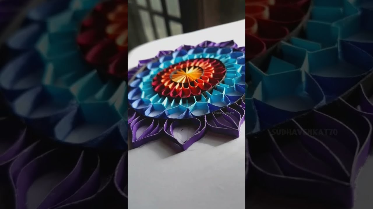 Mandala art with quilling paper | SudhaVenkat