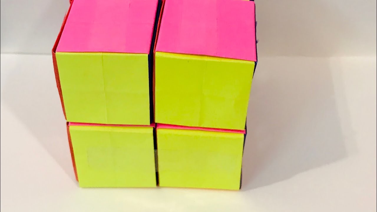 Paper Infinity cube.????????????easy infinity cube making.origami Cube.#shorts