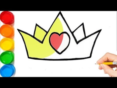 Bolalar Uchun toj rasm chizish. Drawing a Crown picture for children. рисунок короны для детей