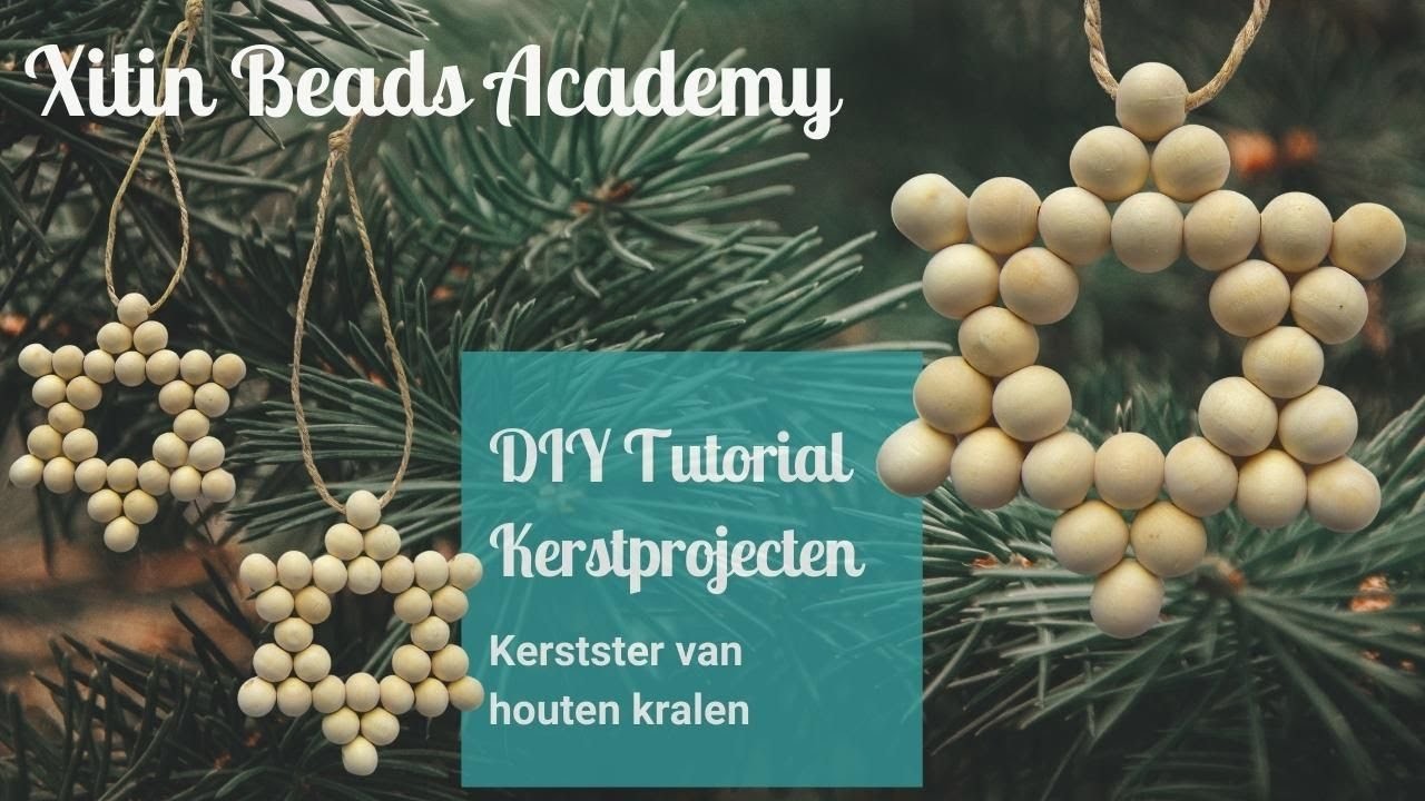 Kerstster van Houten Kralen DIY Tutorial