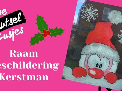 Raambeschildering Kerstman