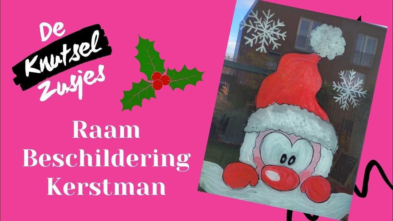 Raambeschildering Kerstman