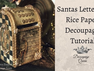 Rice Paper Decoupage "Santas Letterbox"