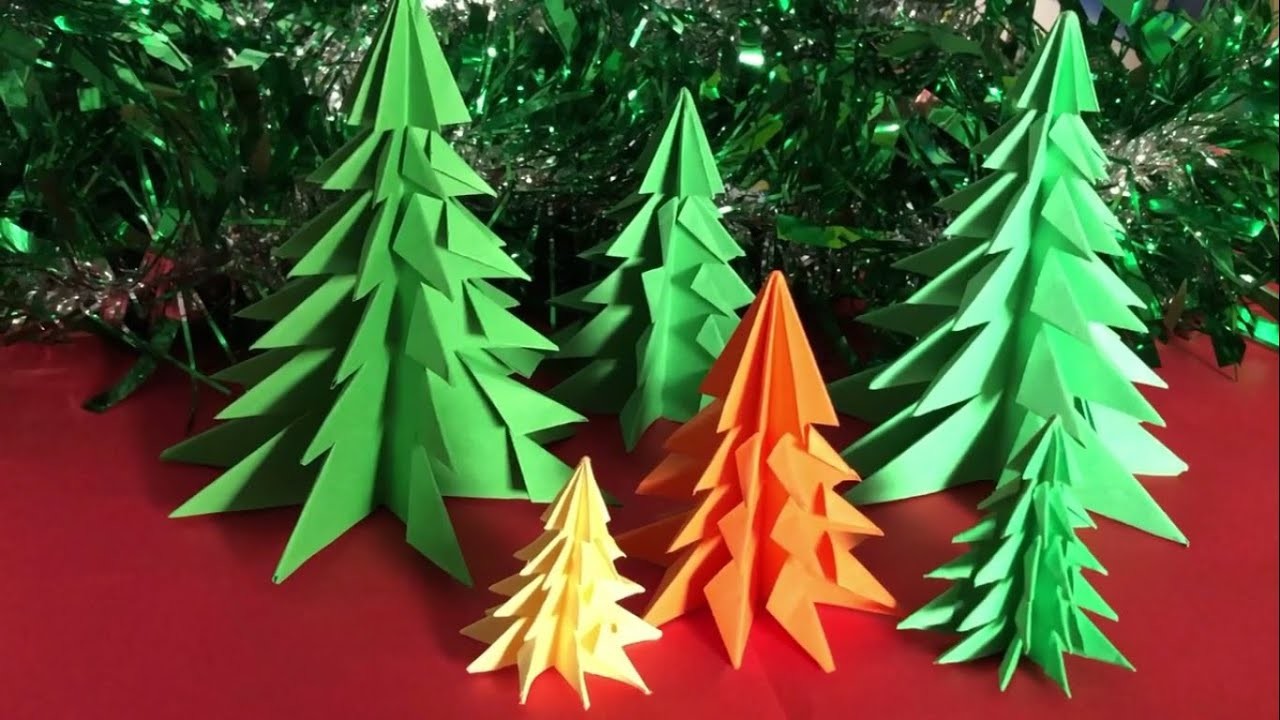 Christmas tree 2021. 3d paper christmas tree 2021.christmas origami easy