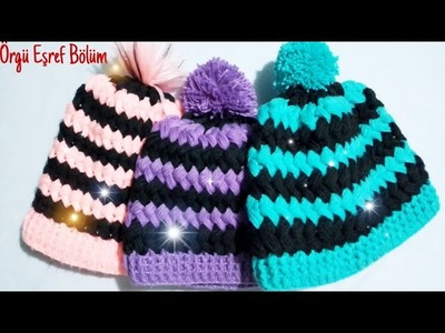 #crochet Beginner Crochet Beanie Tutorial | best winter hats????2022 | baby cap woolen design | kid hat