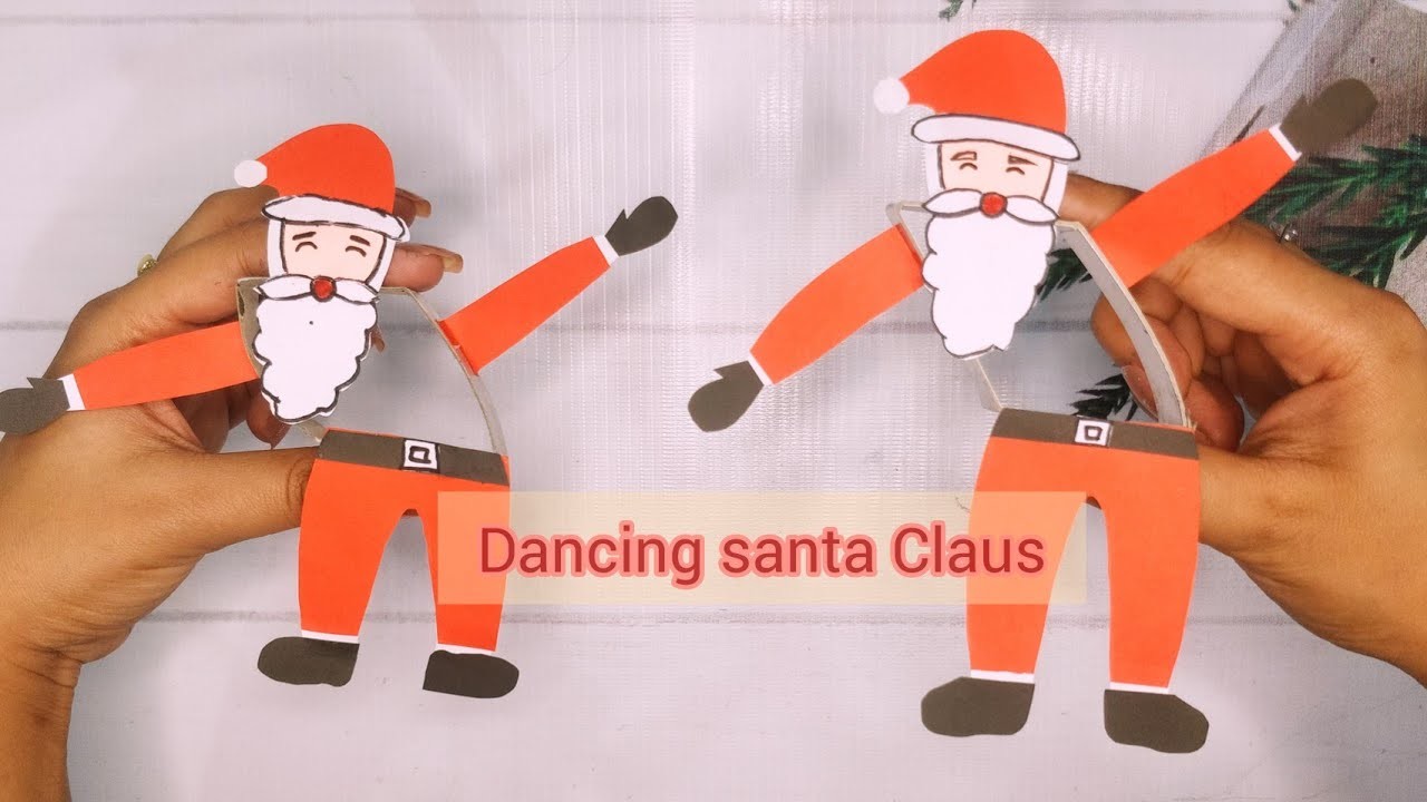 How to make Dancing santa Claus | Christmas decoration idea | funny paper craft